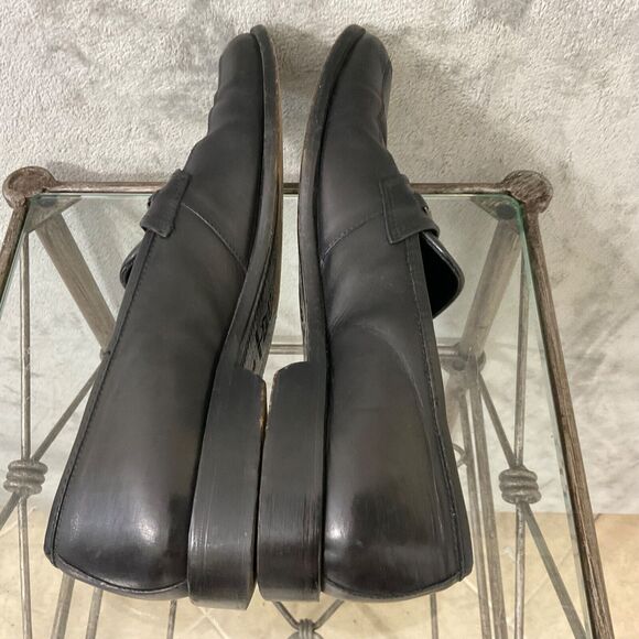 Pitti Black Leather Buckle Loafer Men’s size 10M Made in Italy Slip On comfort main image 4